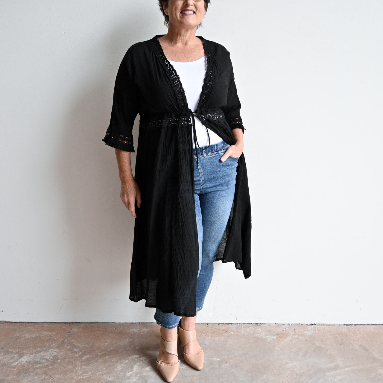 Beachcomber Cotton Lace Robe -  KOBOMO