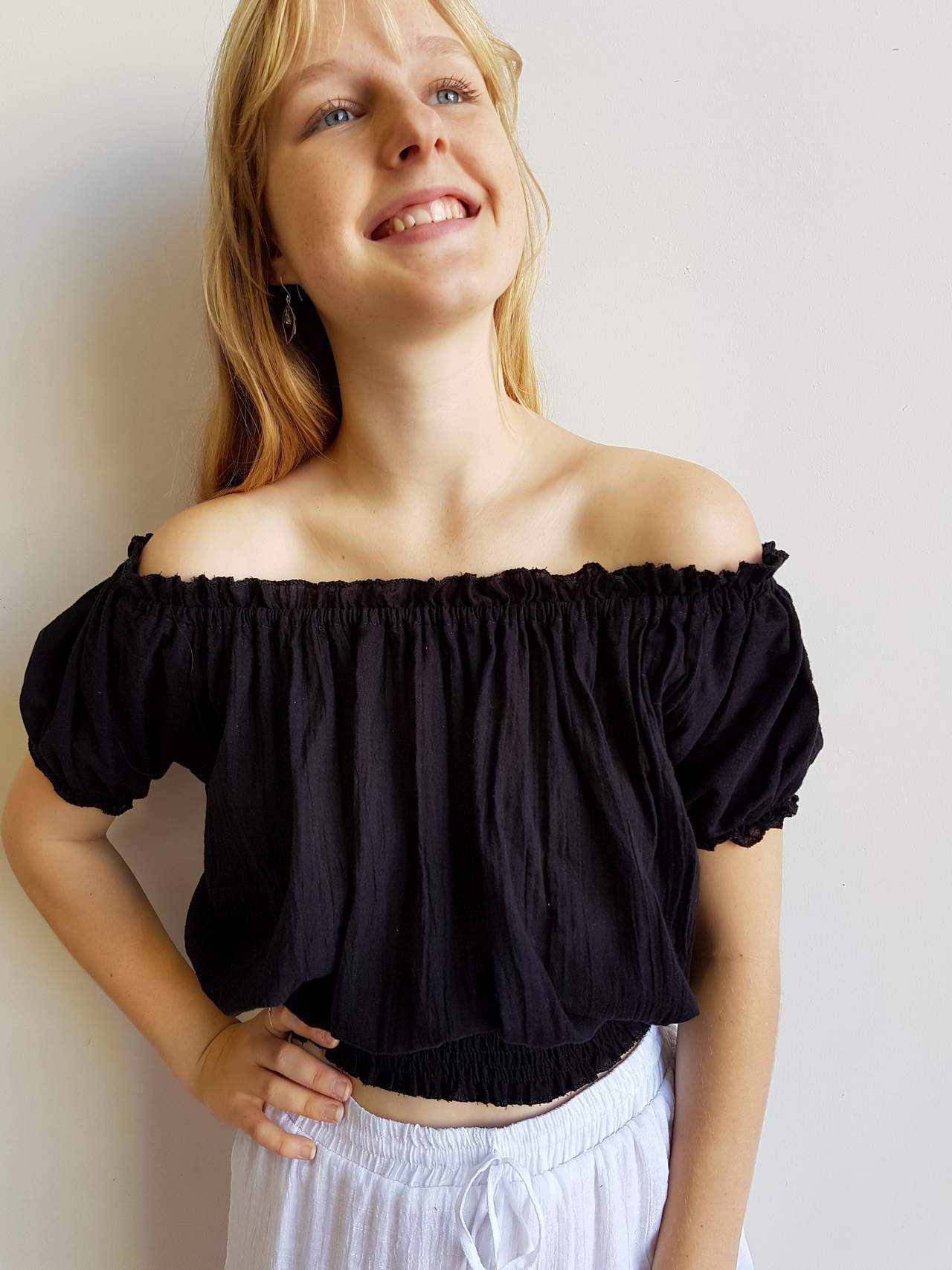 Spanish Peasant Blouse TopKOBOMO Girl's Tees + Tops