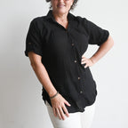 The Bondi Blouse - BlackLXL-Fitsbustupto120cm KOBOMO