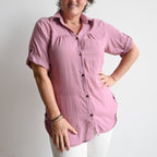 The Bondi Blouse - HeatherPinkLXL-Fitsbustupto120cm KOBOMO
