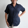 The Bondi Blouse - NavyLXL-Fitsbustupto120cm KOBOMO