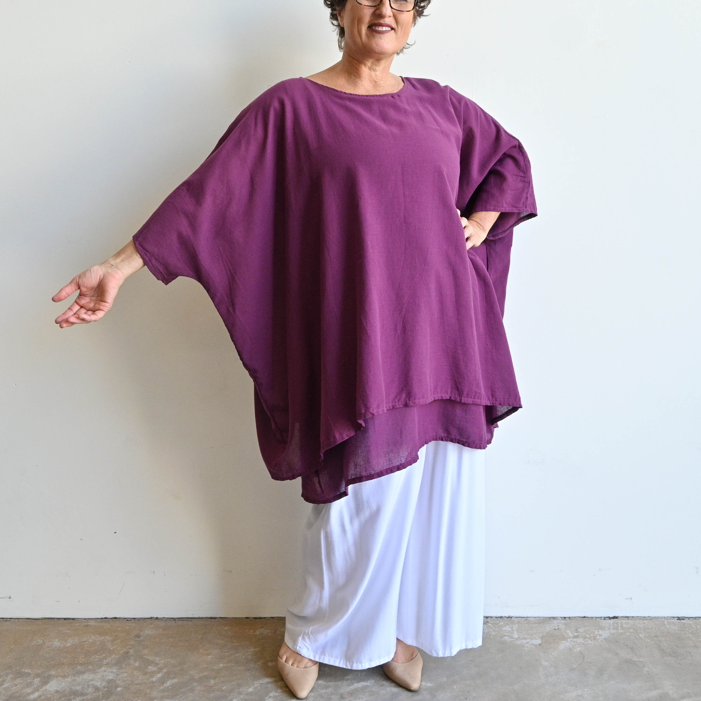 Come Fly With Me Layered Cotton Kaftan Top -  KOBOMO