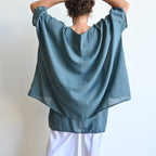 Come Fly With Me Layered Cotton Kaftan Top -  KOBOMO