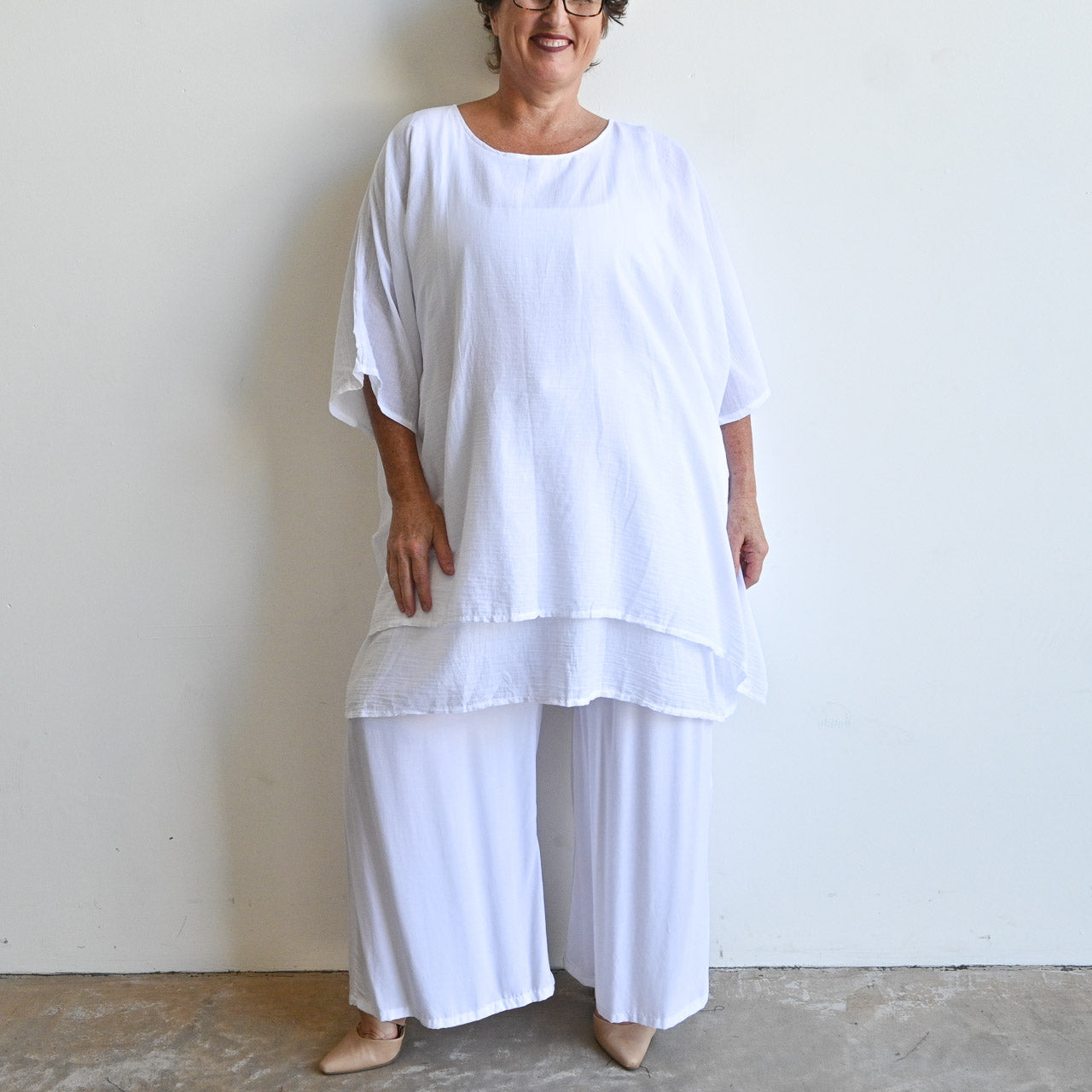 Come Fly With Me Layered Cotton Kaftan Top -  KOBOMO