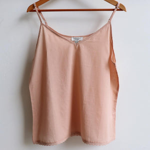 Cotton Camisole Top in Petite to Plus Sizes. Nude.