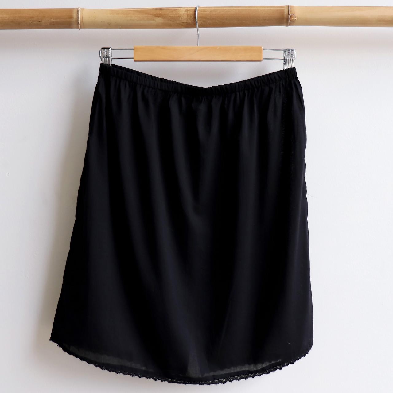 Black Underwear Slip Skirt