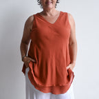 Cotton Layer Top - RustOrange16to22-FitsBustupto140cm KOBOMO