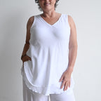 Cotton Layer Top - White16to22-FitsBustupto140cm KOBOMO