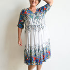 Day Tripper Summer Sundress - Blue Floral -  KOBOMO