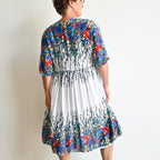 Day Tripper Summer Sundress - Blue Floral -  KOBOMO