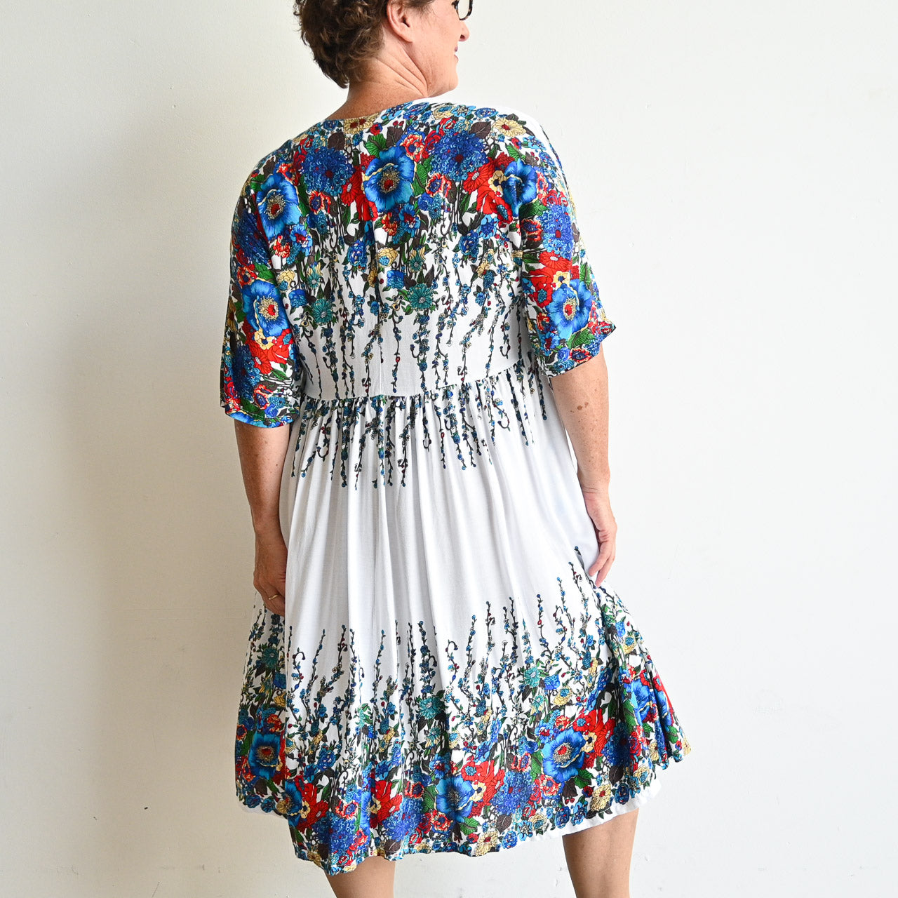 Day Tripper Summer Sundress - Blue Floral -  KOBOMO