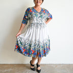 Day Tripper Summer Sundress - Blue Floral -  KOBOMO