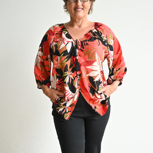 Don't Go Changing Blouse - Retro Floral -  KOBOMO