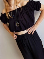 Spanish Peasant Blouse TopKOBOMO Girl's Tees + Tops