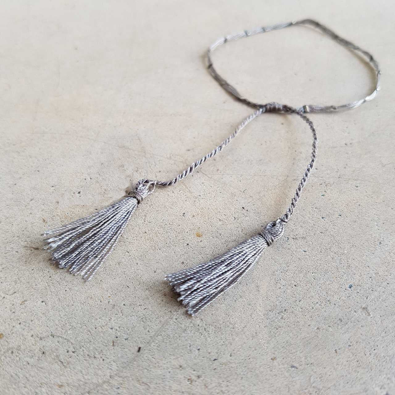 Festival Dream Thread Bracelet. Pewter 