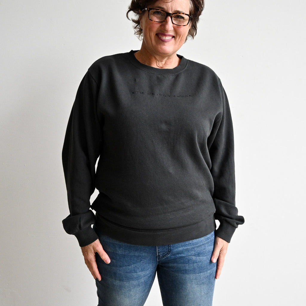 Glamping Crew Neck Sweater - CharcoalBlackXXX-Large-Fitschestupto130cm KOBOMO