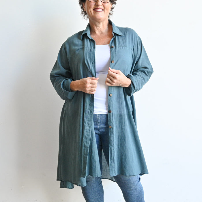 Gone Swishing Long Cotton Shirt