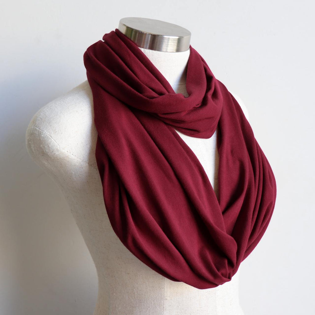 Infinity Scarf Snood in Bamboo - Sangria KOBOMO