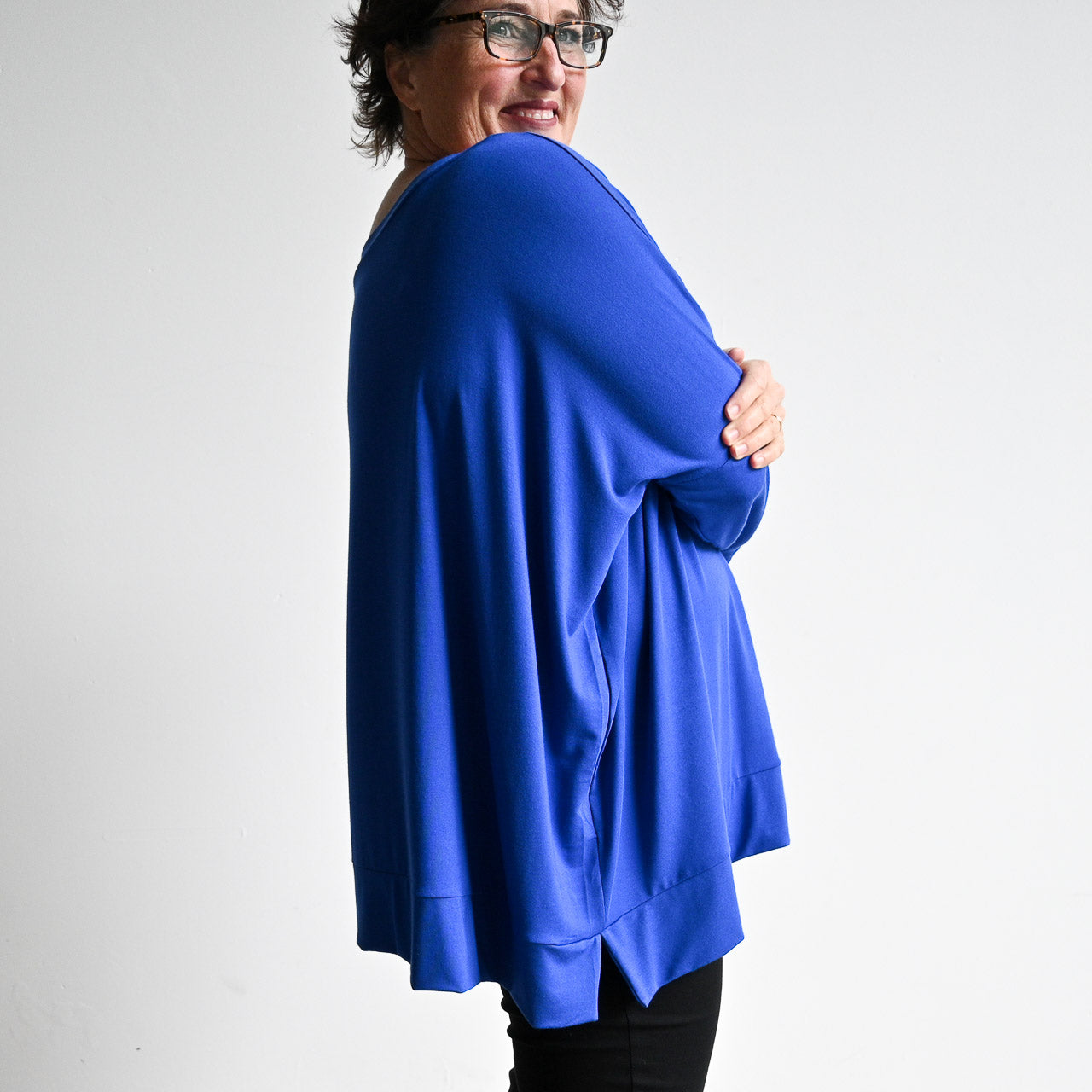 Just Wow Boat Neck Top in Bamboo by KOBOMO -  KOBOMO