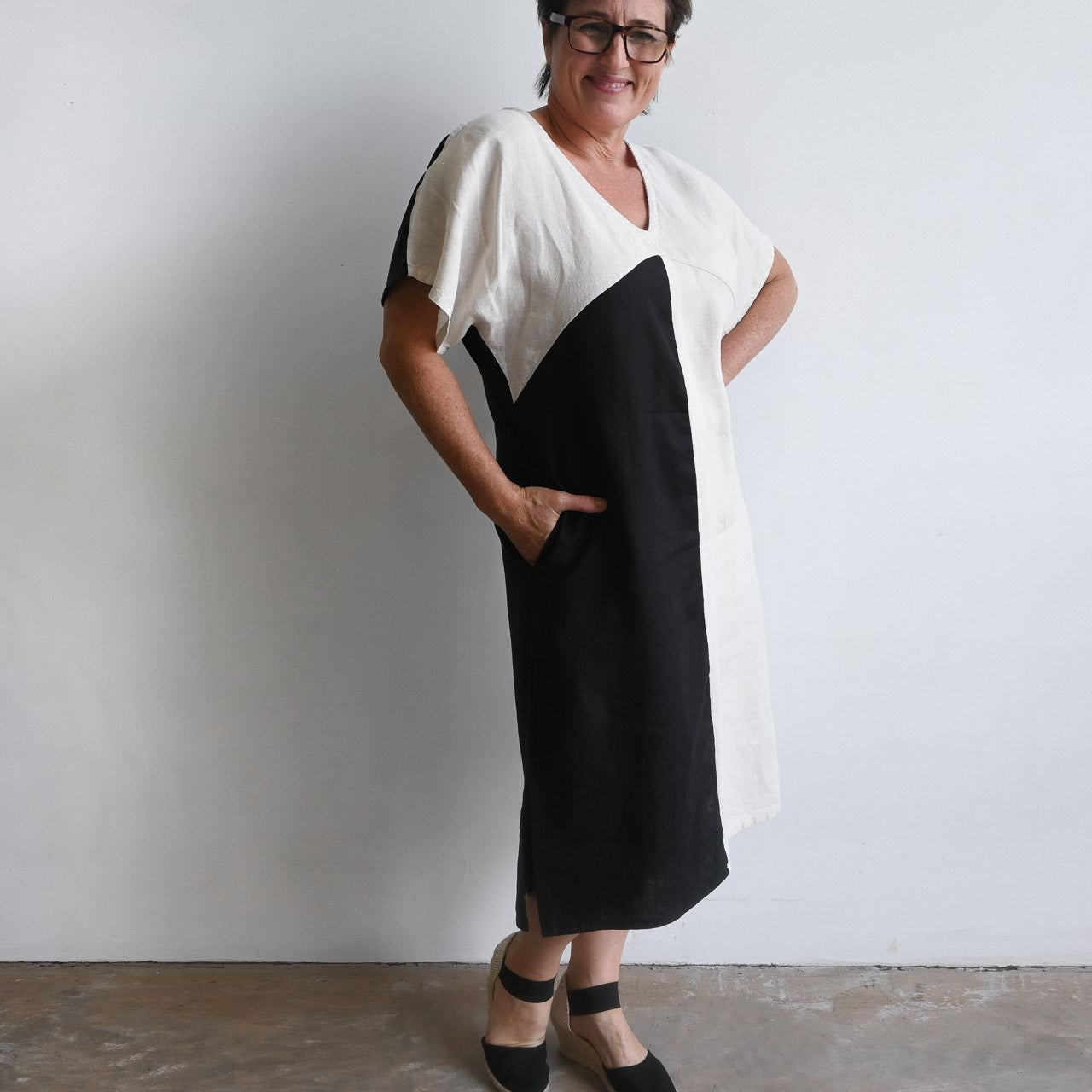 Kobomo Linen Art Deco Kaftan DressKOBOMO Women's Dresses