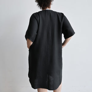 Kobomo Linen Kaftan Dress - Charcoal BlackKOBOMO Women's Dresses