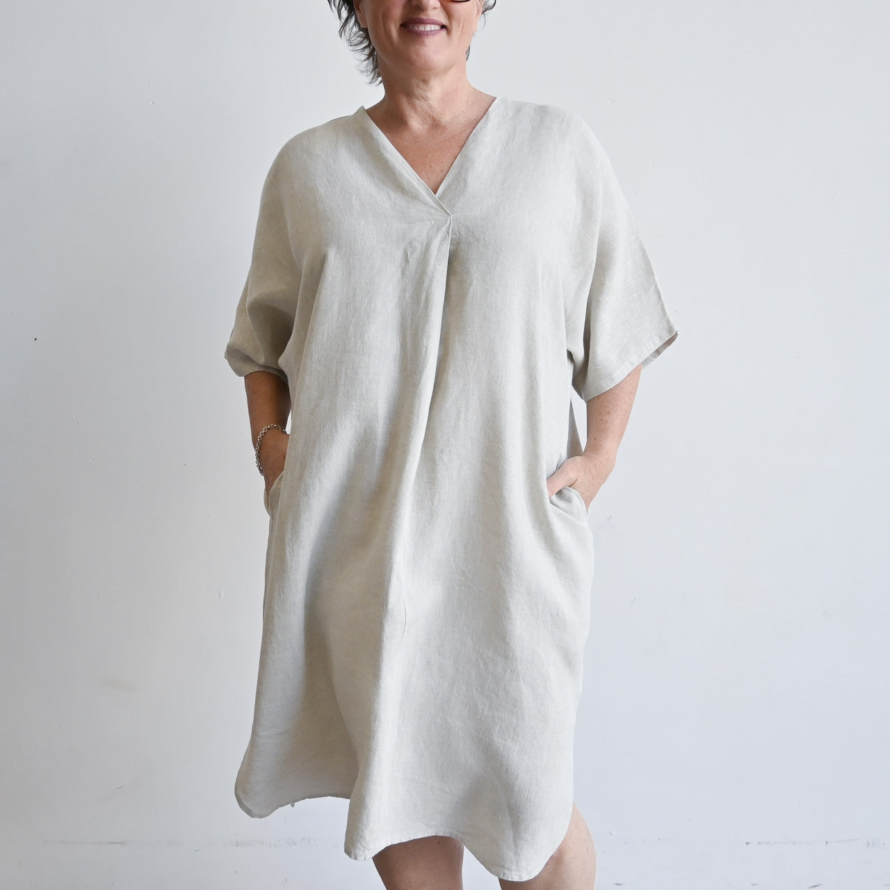 Kobomo Linen Kaftan Dress - Natural – KOBOMO