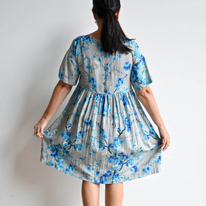 Gathered Short Sleeve Sun Dress by Orientique - Kintsugi -  KOBOMO
