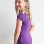 Girl's Square Cut T-shirt in Bamboo by KOBOMO Play -  KOBOMO