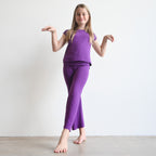 Girl's Square Cut T-shirt in Bamboo by KOBOMO Play -  KOBOMO