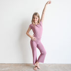 Girl's Square Cut T-shirt in Bamboo by KOBOMO Play -  KOBOMO