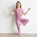 Girl's Square Cut T-shirt in Bamboo by KOBOMO Play -  KOBOMO