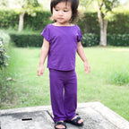 Girl's Square Cut T-shirt in Bamboo by KOBOMO Play -  KOBOMO