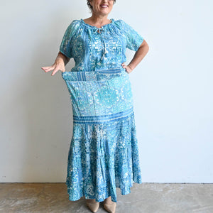 Tiered Maxi Skirt by Orientique Australia - Kotor -  KOBOMO