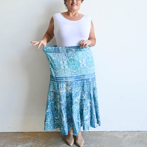 Tiered Maxi Skirt by Orientique Australia - Kotor -  KOBOMO