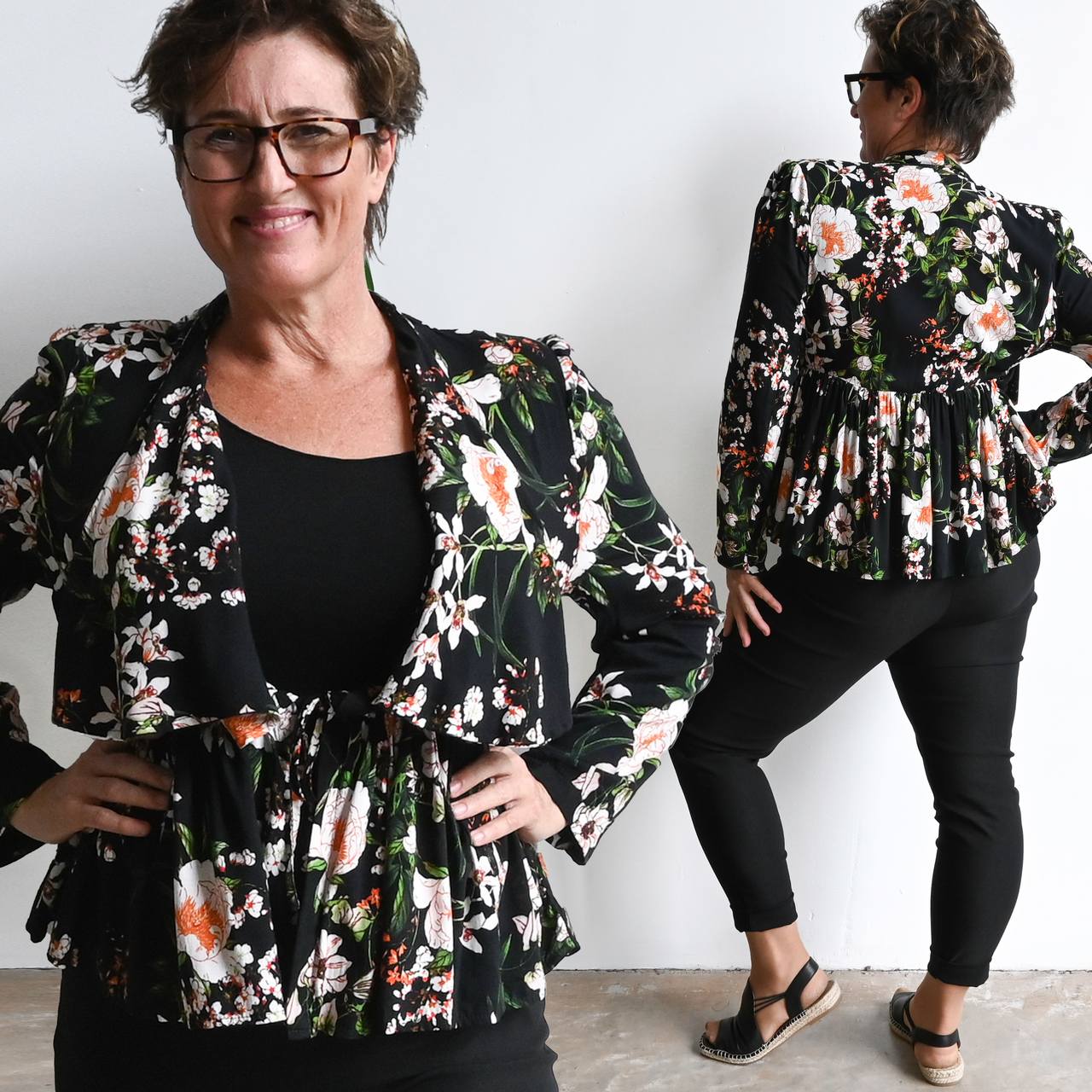 Floral on sale waterfall jacket