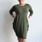 Let It Be Dress by KOBOMO Bamboo - KhakiGreenLong-FreeSize KOBOMO
