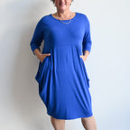 Let It Be Dress by KOBOMO Bamboo - CobaltBlueLong-FreeSize KOBOMO
