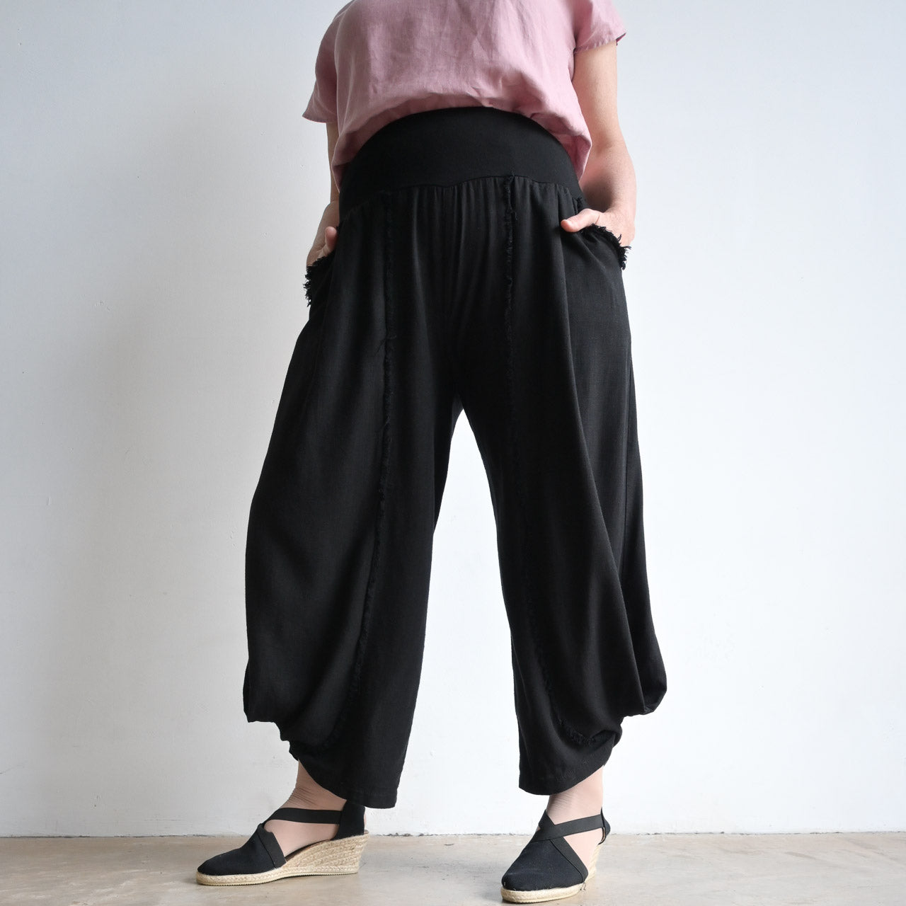 Black Linen Pants for Women. Classical Linen Trousers. High - Etsy Finland