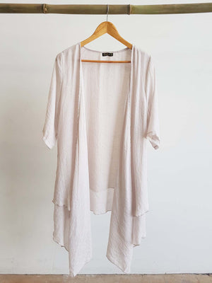'Make It Happen' Long Layer Open Cardigan |Short Sleeve Beach Cover Up ...
