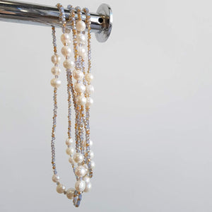 Freshwater Mazu Pearl and Cutglass Necklace jewellery. Neutral