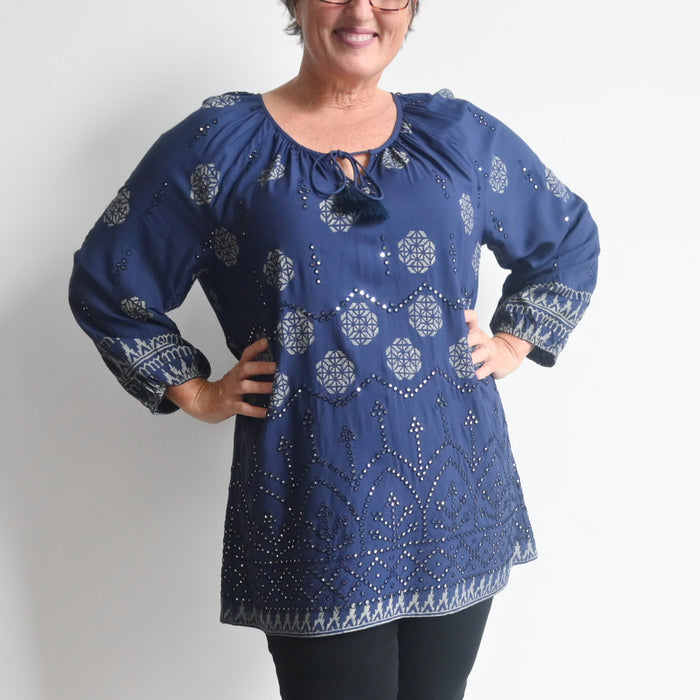 Night Sky Mirrored Tunic Top by Escape