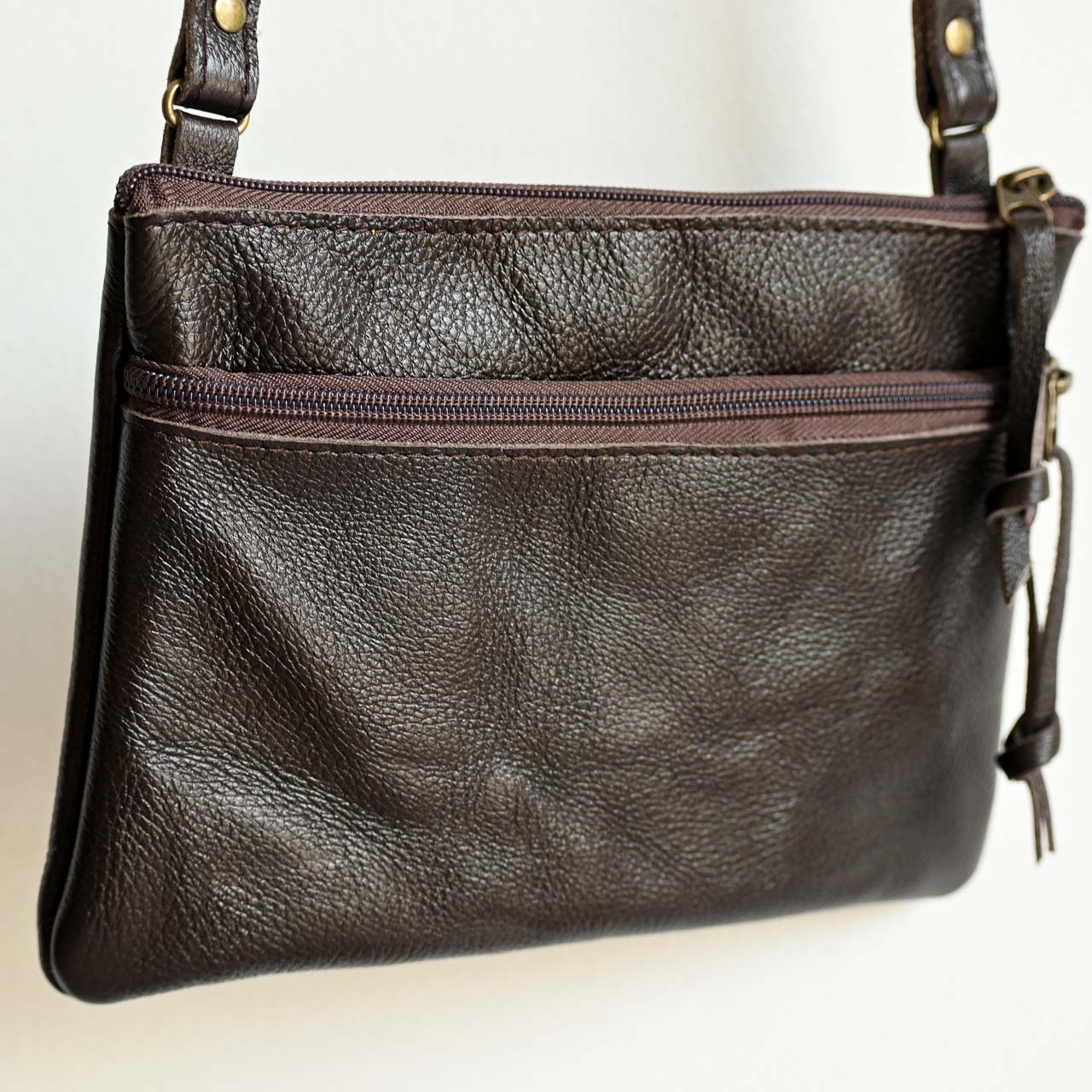 Not My First Rodeo Leather Shoulder Bag - DarkBrown KOBOMO