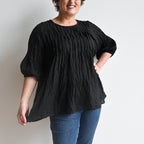 Pintuck Blouse Top -  KOBOMO