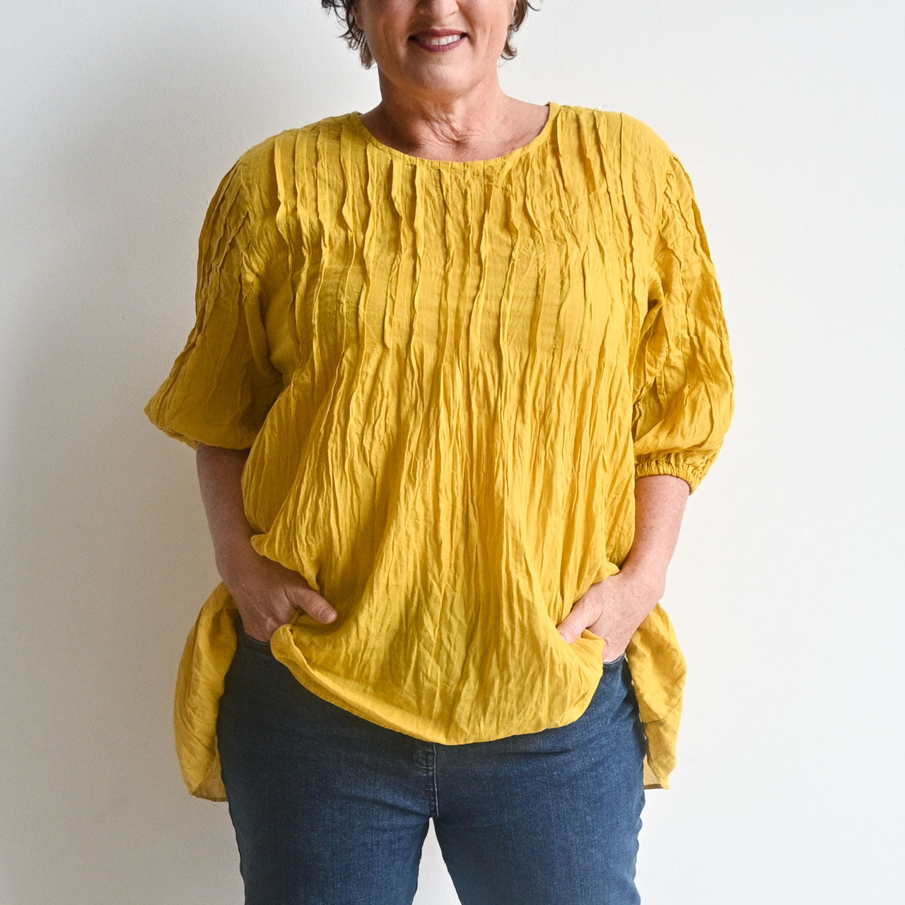 Pintuck Blouse Top -  KOBOMO