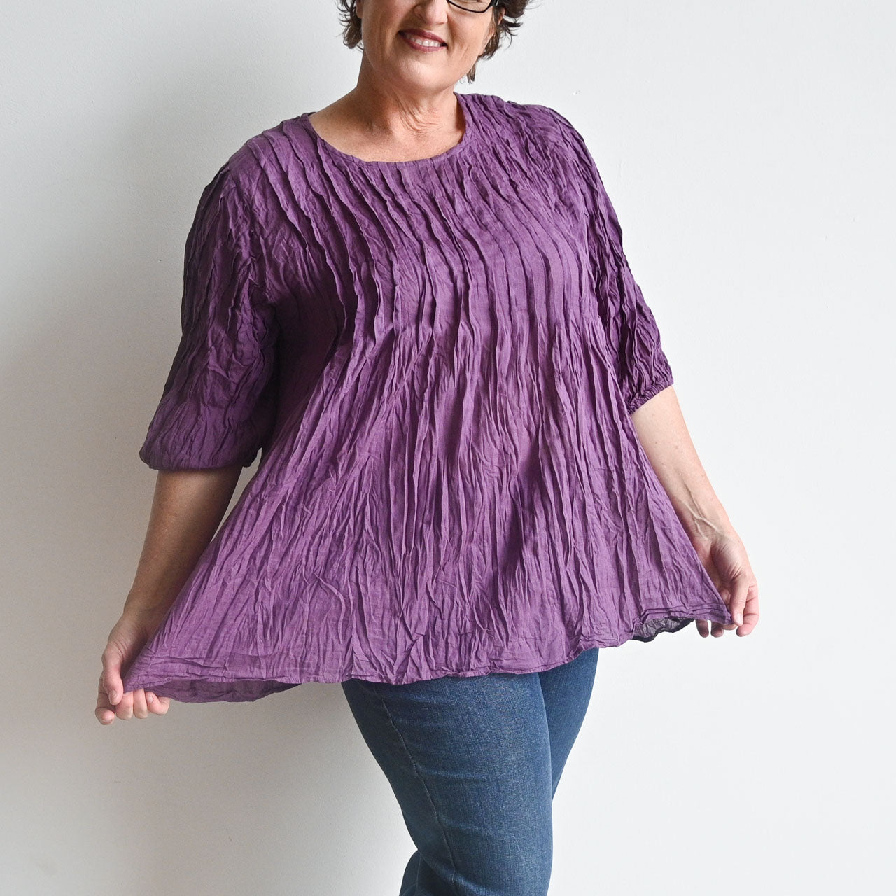 Pintuck Blouse Top -  KOBOMO