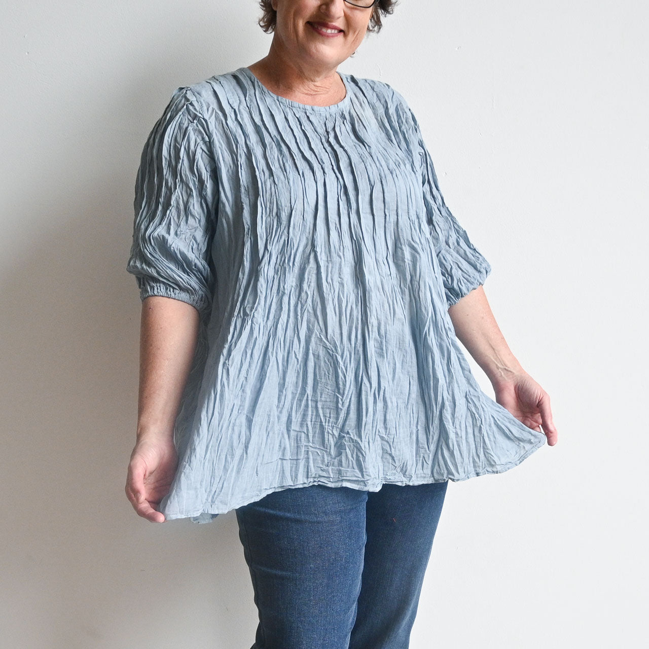 Pintuck Blouse Top -  KOBOMO