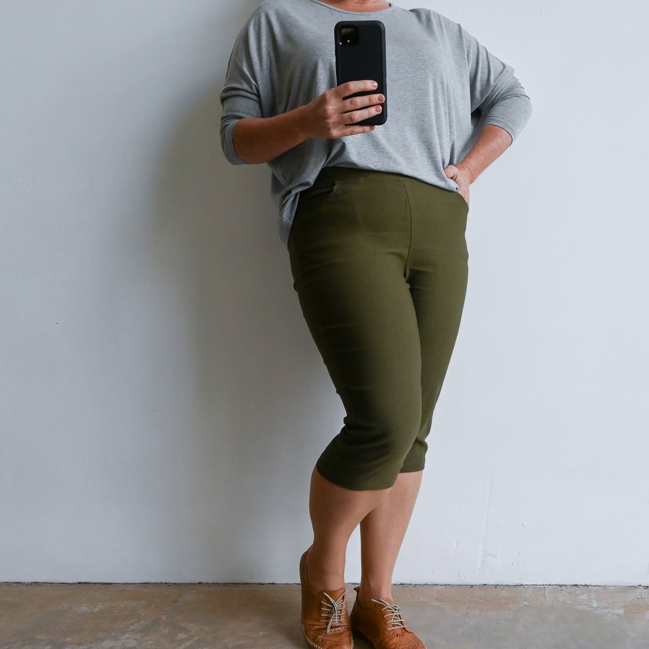 Short Capri Pant - Double StretchKOBOMO Women's Pants and Shorts