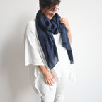 Soft As A Cloud Cotton Scarf Wrap - NavyBlue KOBOMO