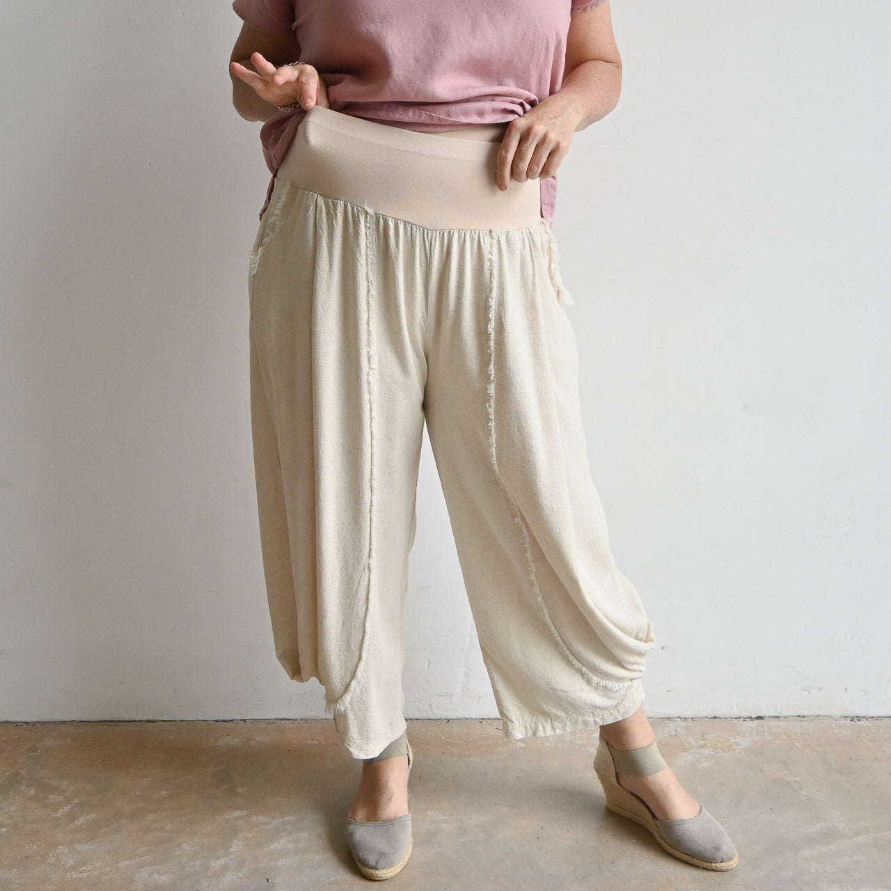 Ma Croix Womens Premium Soft Linen Pants Relaxed Fit Comfort Wear for Daily  Styling - Walmart.com