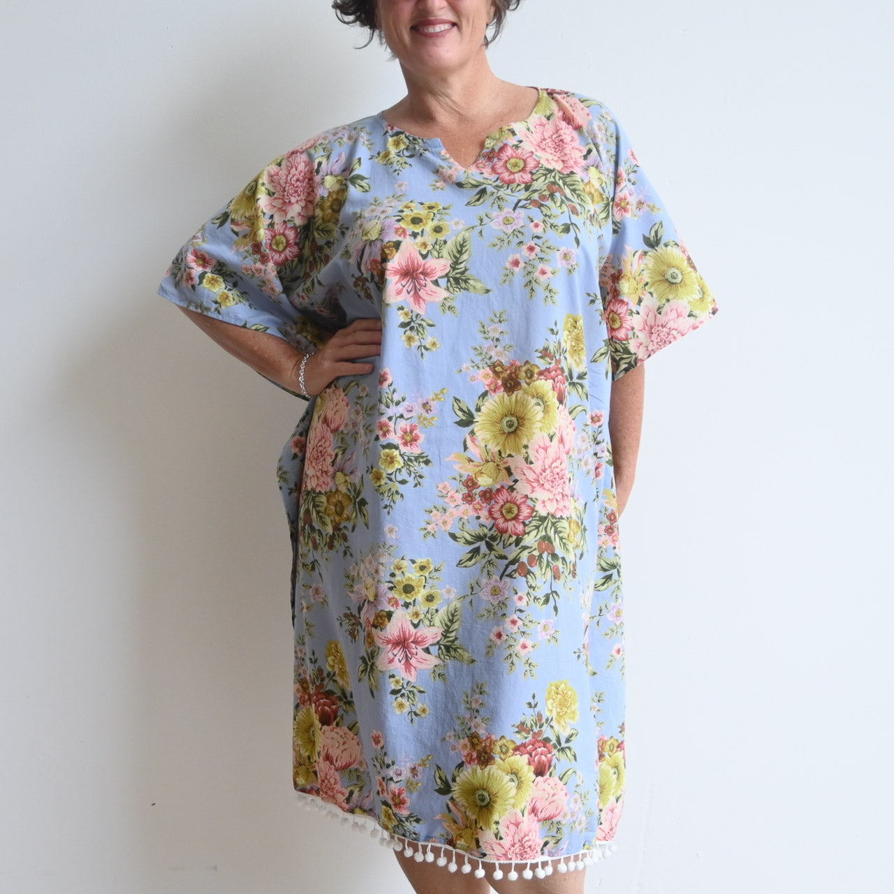 Buy Easy, Loose-fitting Nightgown Butterick 6838 XS-M or L-XL New Sewing  Pattern for Pajamas, Short Sleeve 3/4 Sleeve, Maternity Appropriate Online  in India - Etsy